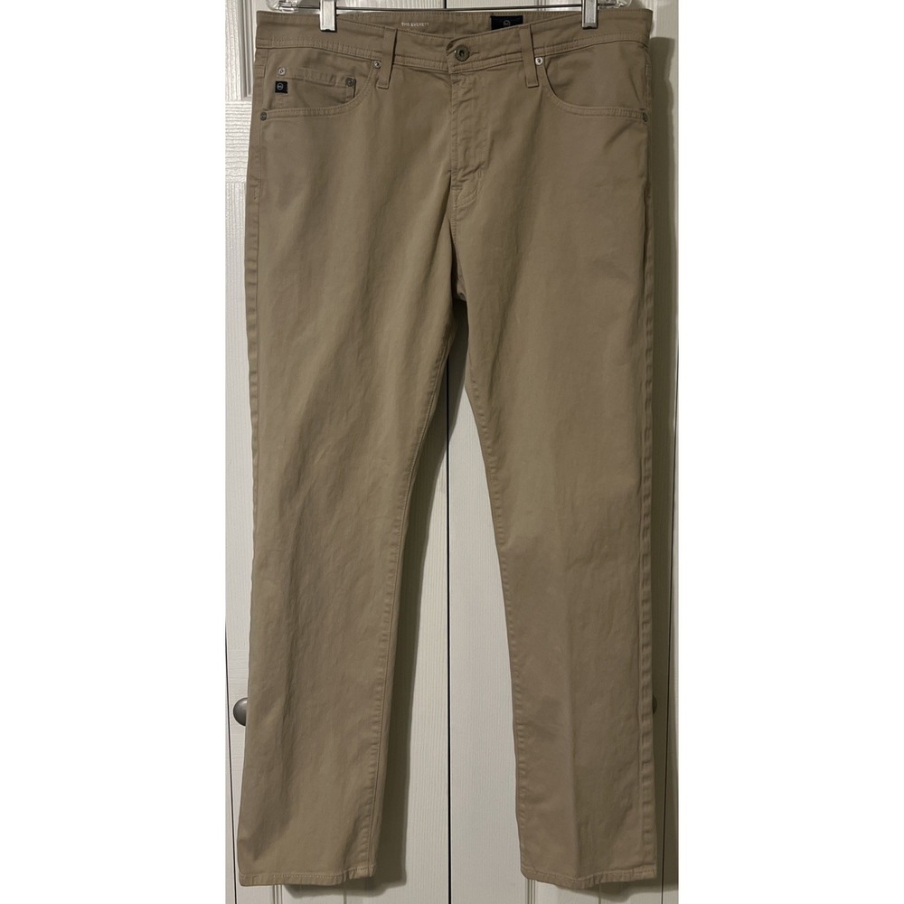 Adriano Goldschmied The Everett Slim Straight Tan Khaki Pants Size 34x32 (36x33) - Picture 9 of 12